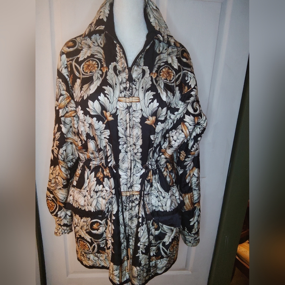 Wathne $1200 Wool & Silk Reversible Jacket 1990's HERMES STYLE Fits M EXCELLENT